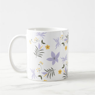 Zachte Paarse & Gele Bloemenmok Koffiemok