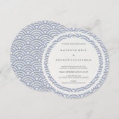 Zachte Paarse gestyliseerde golven Elegant Beach W Kaart (Voorkant / Achterkant)