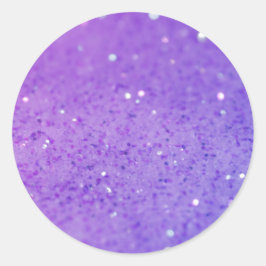 Zachte Paarse Glitter Schittering Ronde Sticker