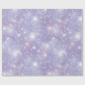 Zachte Paarse Gloed Witte Glitter Patroon Cadeaupapier (Vlak)