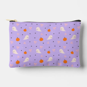 Zachte Paarse Halloween Geest Patroon Ritssluiting Etui