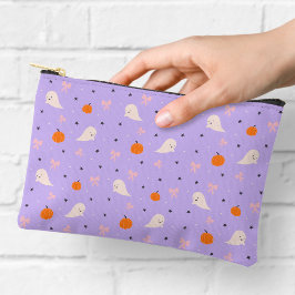 Zachte Paarse Halloween Geest Patroon Ritssluiting Etui