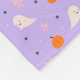 Zachte paarse Halloween-geestpatroon deken