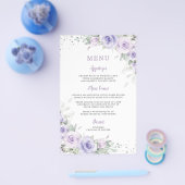 Zachte Paarse Lavendel Bloemen Groen Menu Blad (Enkel)