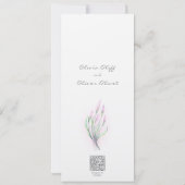 Zachte Paarse lelies Bewaar de datum Kaart (Achterkant)