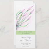 Zachte Paarse lelies Bewaar de datum Kaart (Voorkant / Achterkant)