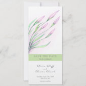 Zachte Paarse lelies Bewaar de datum Kaart (Voorkant)