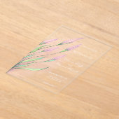 Zachte Paarse lelies bruiloft Acryl Uitnodigingen (Laagn)