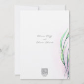 Zachte Paarse lelies bruiloft Kaart (Achterkant)