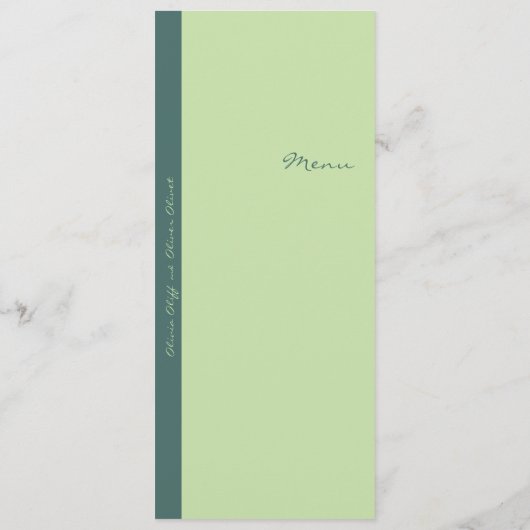 Zachte Paarse Lelies Bruiloft Menu (Achterkant)