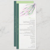 Zachte Paarse Lelies Bruiloft Menu (Voorkant / Achterkant)