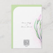 Zachte Paarse lelies bruiloft receptie Informatiekaartje (Achterkant)