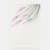 Zachte Paarse lelies bruiloft welkom Acryl Bord (Voorkant)