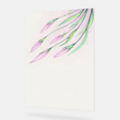 Zachte Paarse lelies bruiloft welkom Acryl Bord (Hoek)