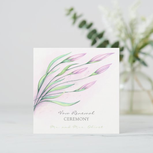 Zachte Paarse Lelies zweren verlengingsuitnodiging Kaart (Staand voorkant)