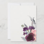 ZACHTE PAARSE LILA FLORAAL BEWAREN DE DATUM KAART (Achterkant)