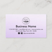 Zachte Paarse Ombre Voeg een minimale Logo korting Klantenkaartje (Achterkant)