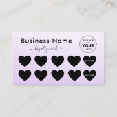 Zachte Paarse Ombre Voeg een minimale Logo korting Klantenkaartje (Voorkant)