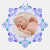 Zachte  Paarse Pastels Custom Christmas Photo Ornament Kaart (Voorkant)