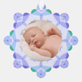 Zachte  Paarse Pastels Custom Christmas Photo Ornament Kaart (Achterkant)