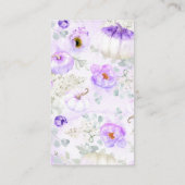 Zachte Paarse Pompoen Herfst Luier Raffle Ticket Informatiekaartje (Achterkant)