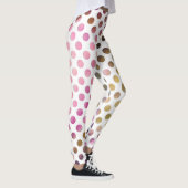 Zachte Paarse roze en groene Waterverf Gekleurde S Leggings (Rechts)