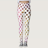 Zachte Paarse roze en groene Waterverf Gekleurde S Leggings (Voorkant)