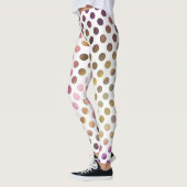 Zachte Paarse roze en groene Waterverf Gekleurde S Leggings (Links)
