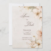 Zachte Paarse Rozen en Sophisticated Sla de datum  Kaart (Voorkant)