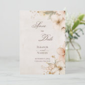 Zachte Paarse Rozen en Sophisticated Sla de datum  Kaart (Staand voorkant)