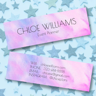 Zachte Paarse schilderende Abstracte Waterverf voo Mini Visitekaartje
