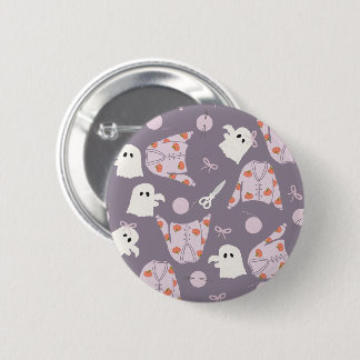 Zachte Paarse Spook Trui Patroon Ronde Button 5,7 Cm