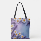 Zachte Paarse tuin Canvas tas (Achterkant)