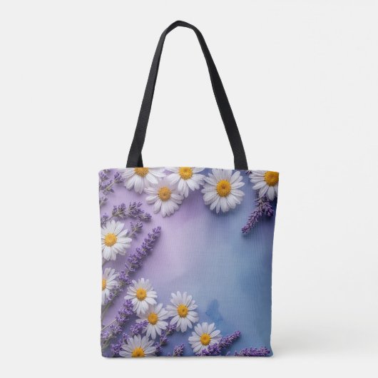 Zachte Paarse tuin Canvas tas (Achterkant)