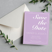 Zachte Paarse & Witte Save The Date QR Code