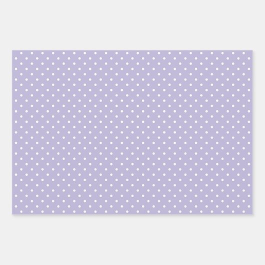 Zachte Paarse & witte strepen Polka Dot Chevron Inpakpapier Vel (Voorkant 2)