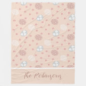 Zachte paaseieren en harten op maat fleece deken (Voorkant)