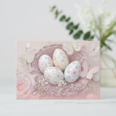 Zachte Paasvreugde met Bloemmotief (Staand voorkant)