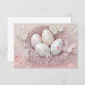 Zachte Paasvreugde met Bloemmotief (Voorkant / Achterkant)