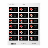 Zachte paddenstoel retouradres sticker (Full Sheet)