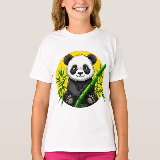 🐼 Zachte Panda Bamboe Kinder Cadeau ✨ T-shirt (Voorkant)