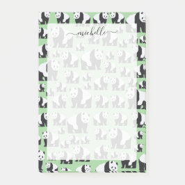 Zachte Panda Beer Patroon Post-it® Notes