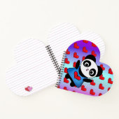 Zachte Panda Hart Liefde Motivatie Gelukkig Notitieboek (Binnen)