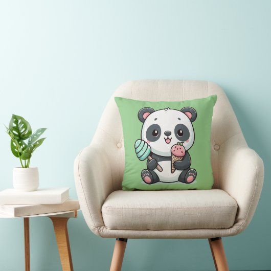 Zachte panda kussensloop kussen (Stoel)