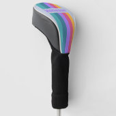 Zachte Pansy Droom Speld Gestreept met Naam Golfheadcover (Schuin)