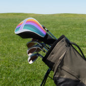 Zachte Pansy Droom Speld Gestreept met Naam Golfheadcover (Insitu)