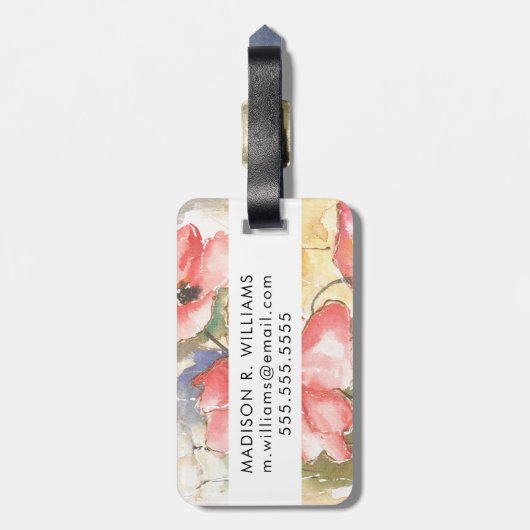 Zachte papaver I Bagagelabel (Achterkant verticaal)