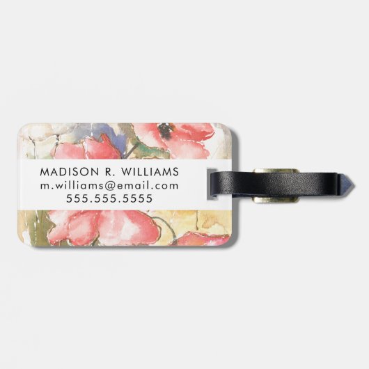 Zachte papaver I Bagagelabel (Achterkant horizontaal)