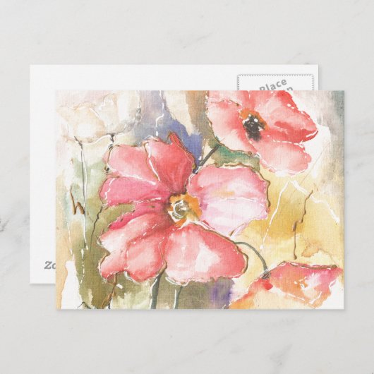 Zachte papaver I Briefkaart (Voorkant / Achterkant)