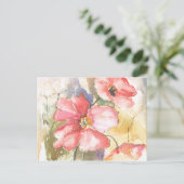 Zachte papaver I Briefkaart (Staand voorkant)